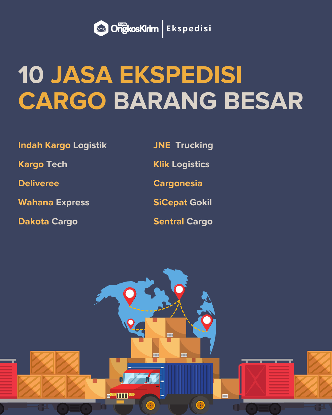 Jasa ekspedisi cargo barang besar - infografis