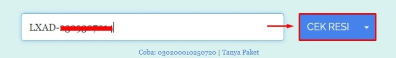 Cara cek resi lel express, lewat website cekresi. Com