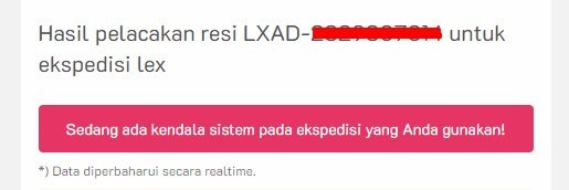 Cara cek resi lel express, resi tidak bisa dilacak