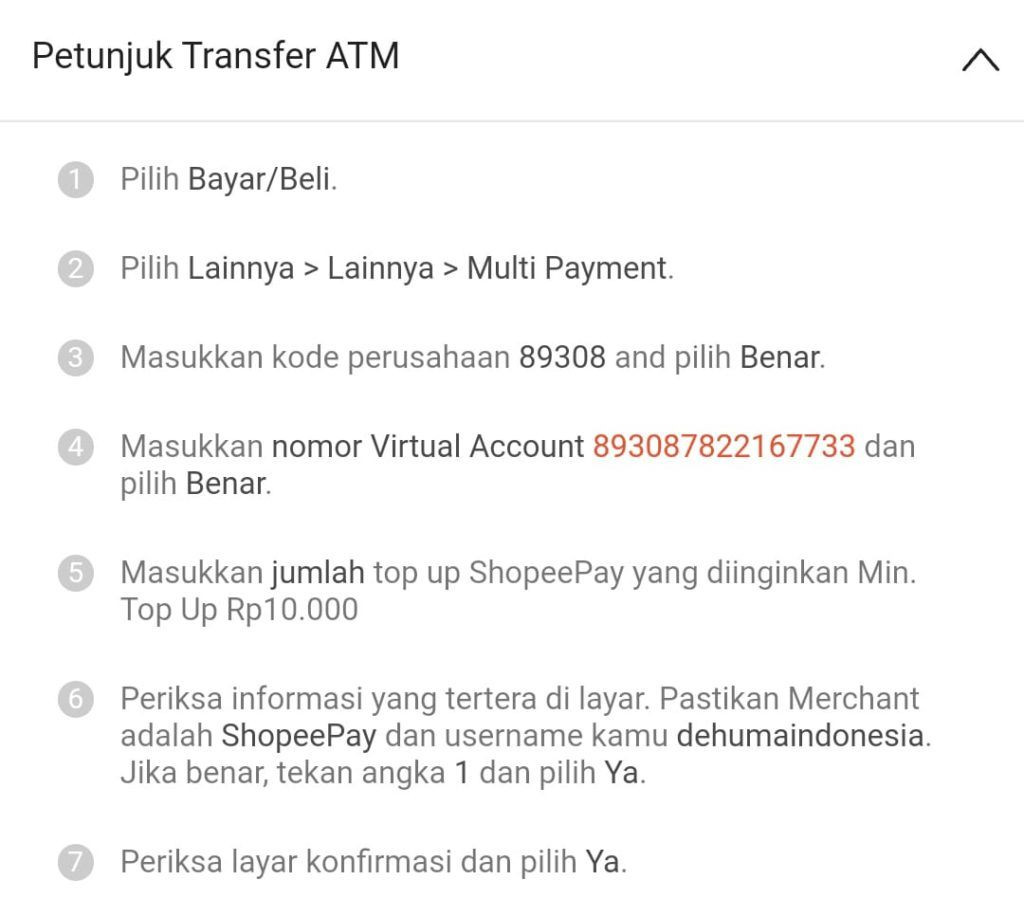 Transfer atm mandiri