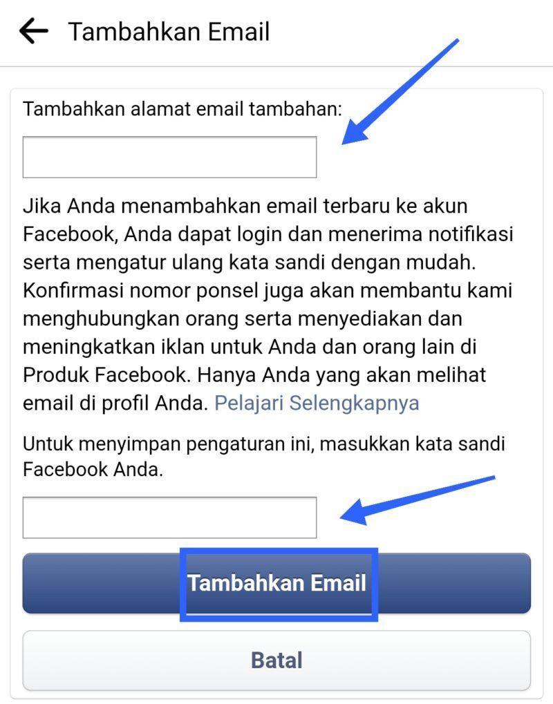 Cara mengubah email facebook 5