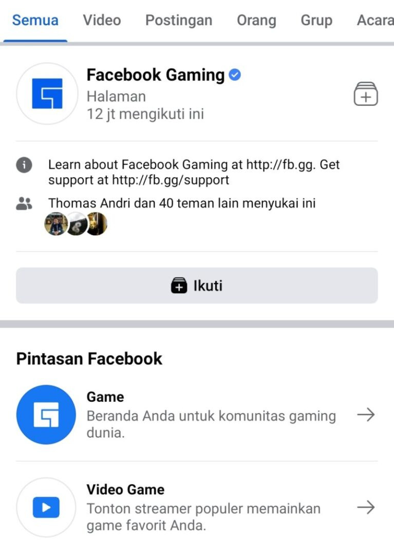 Facebook gaming