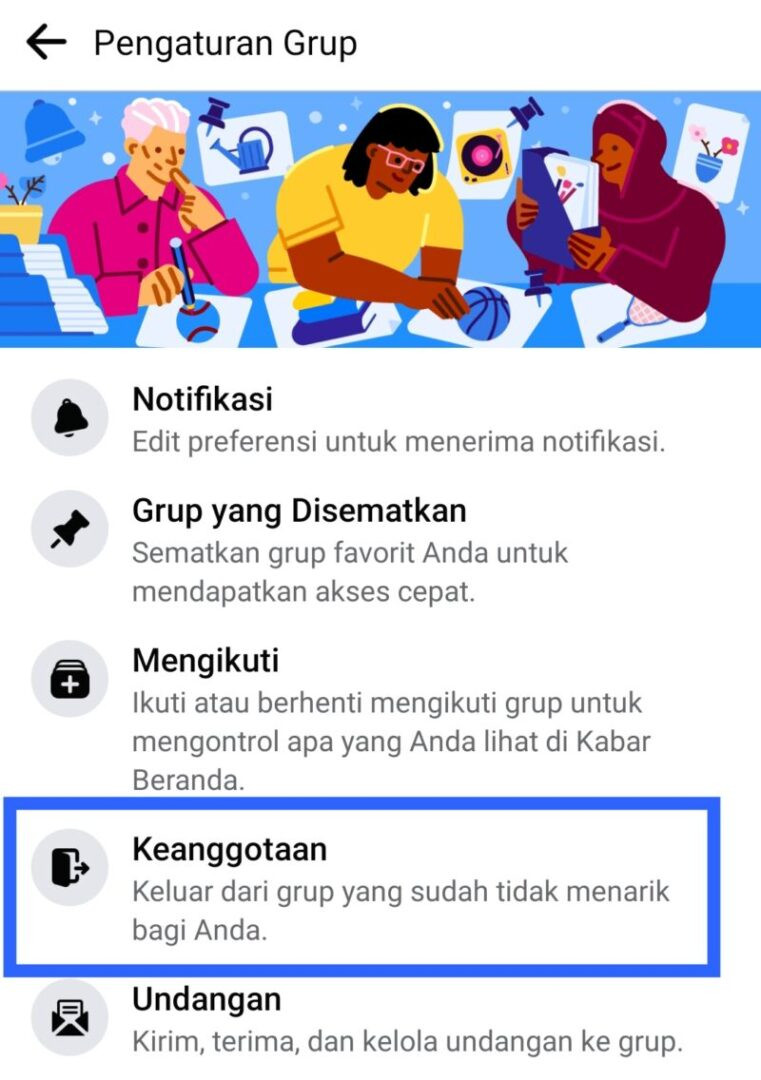 Leave grup fb sekaligus 2