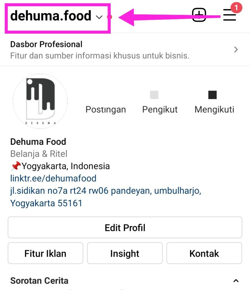 Username nama pengguna