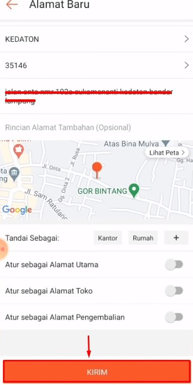 Cara dropship shopee ke shopee, ubah alamat menjadi alamat pembeli