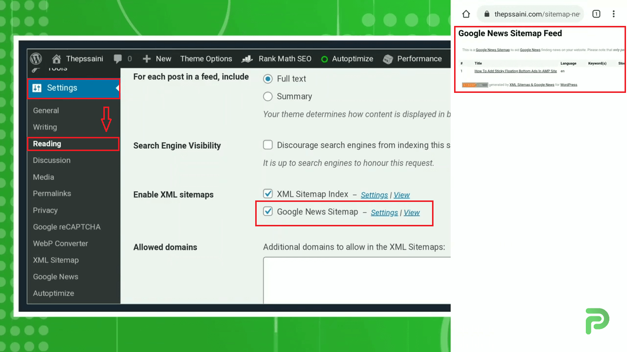 Plugin sitemap terbaik, tampilan url sitemap news plugin xml sitemap & google news