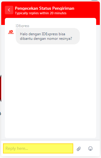 Tuliskan keluhan di kolom live chat id express