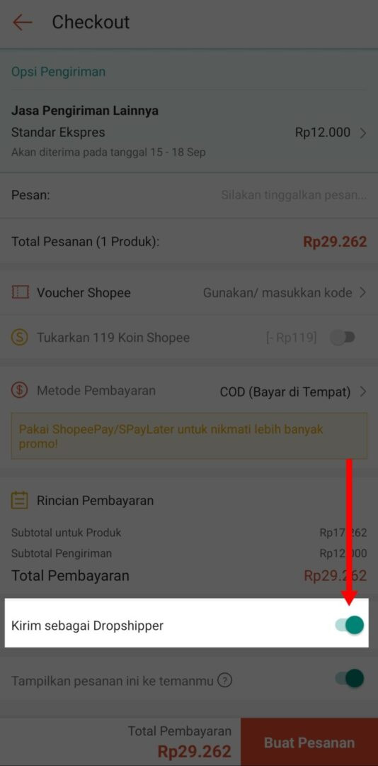 Shopee dropship