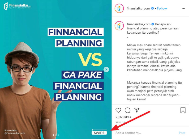 Bisnis online, konten karousel instagram