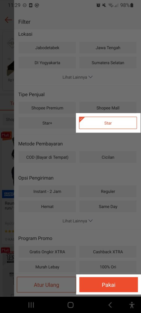 Perbedaan shopee mall dan star seller,