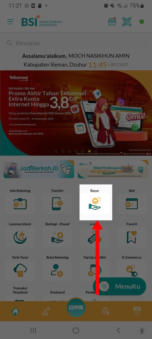 Cara top up tokopedia