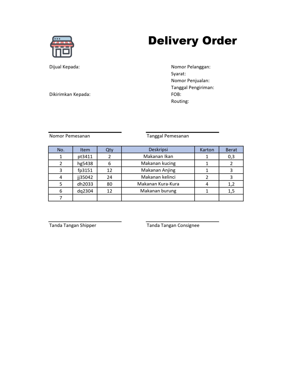 Contoh Delivery Order Template, Surat Jalan Buat Kurir! - Plugin Ongkos ...