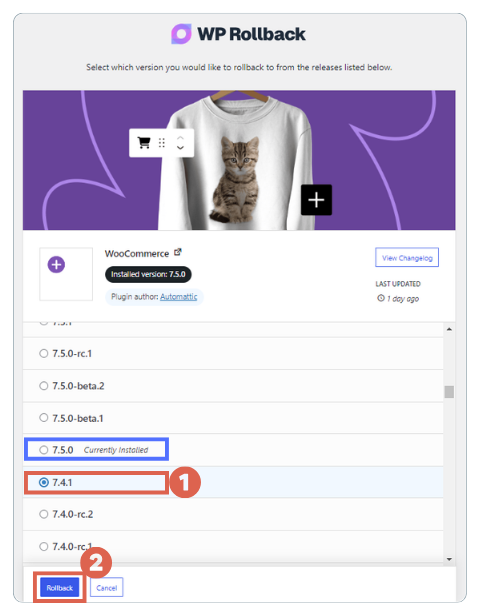 Cara downgrade woocommerce ke versi sebelumnya