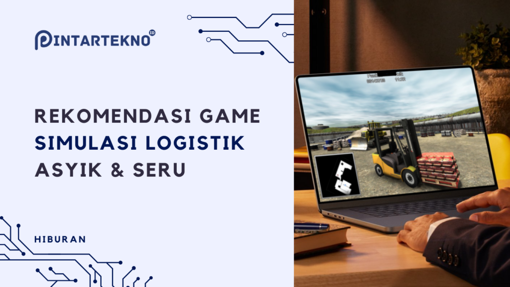 Game simulasi forklift crane container gudang