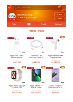 Toko hp terpercaya di shopee selain official store brand resmi 1