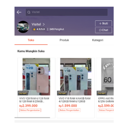 Toko hp terpercaya di shopee selain official store brand resmi 9