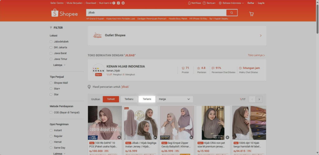 Cara melihat produk terlaris di shopee, cocok untuk riset pasar 3