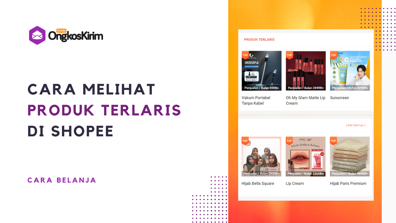 Cara melihat produk terlaris di shopee, cocok untuk riset pasar