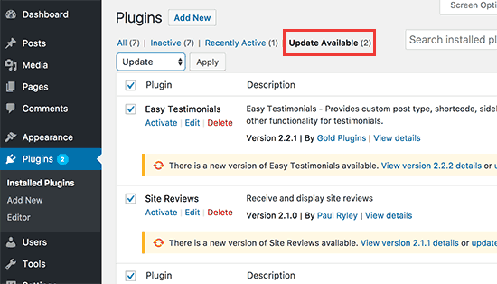 make wordpress secure - update plugin