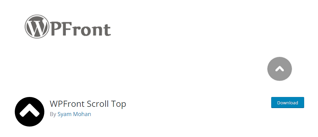 scroll to top button - wpfront scroll top