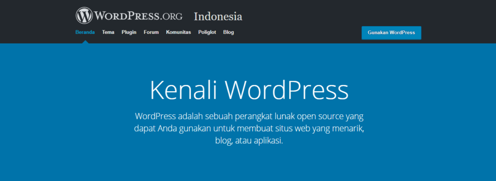 tampilan wordpress.org