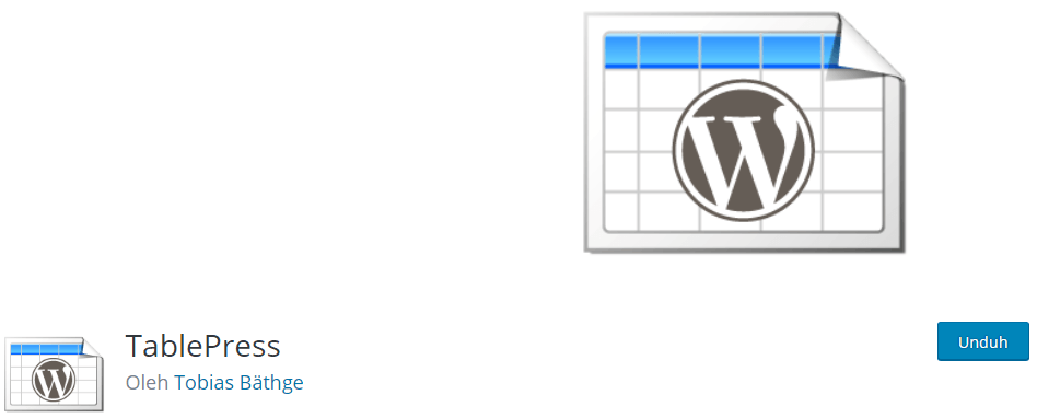 TablePress: Plugin wordpress terbaik