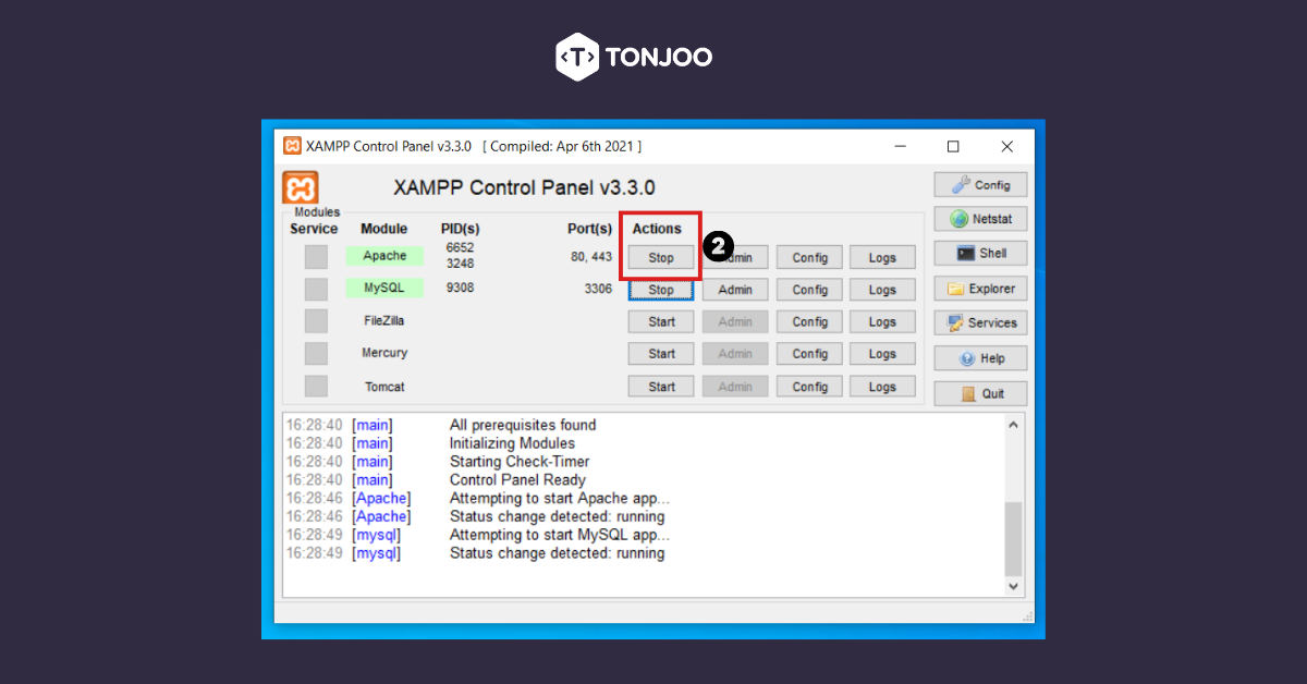 cara mengatasi icon oranye wampserver - disable xampp 2