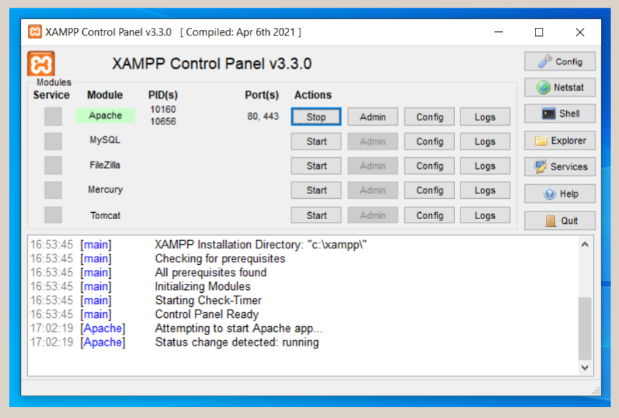 XAMPP Error: Apache Shutdown Unexpectedly