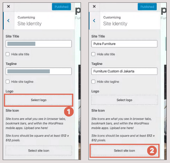 cara ganti logo website wordpress