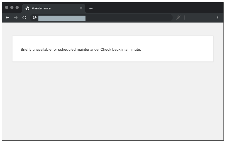 Briefly unavailable for scheduled maintenance di WordPress