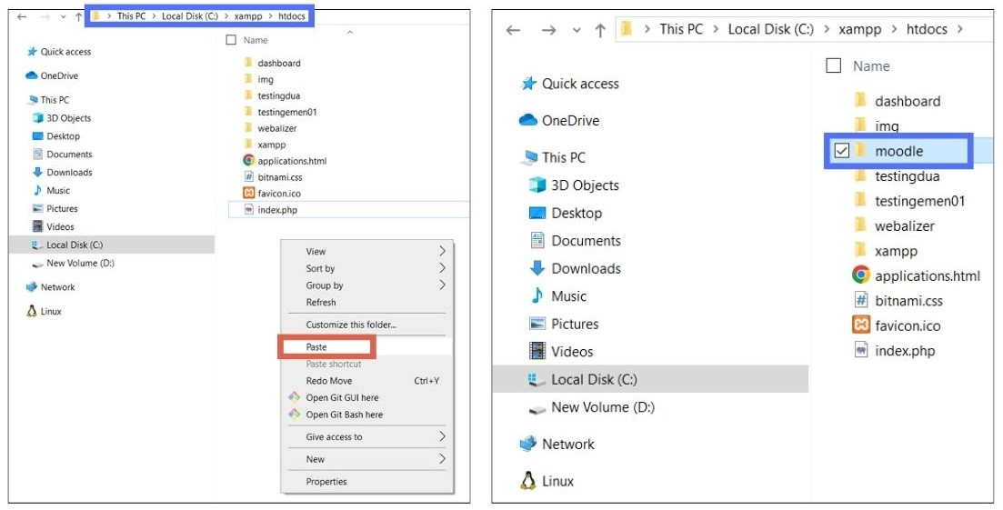 cara install moodle di localhost xampp