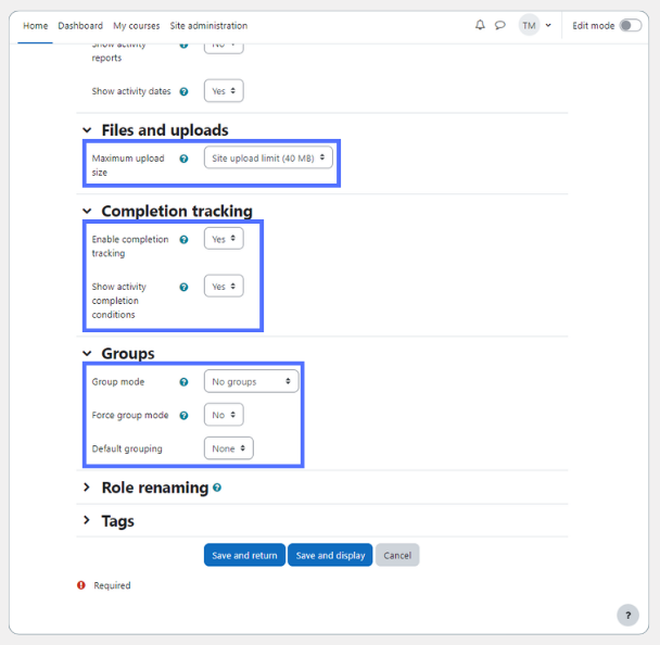 cara membuat kategori di Moodle