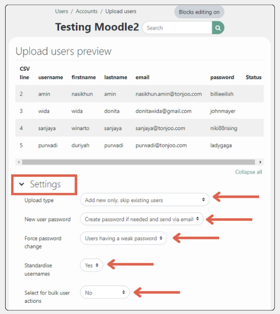 cara menambahkan user di moodle