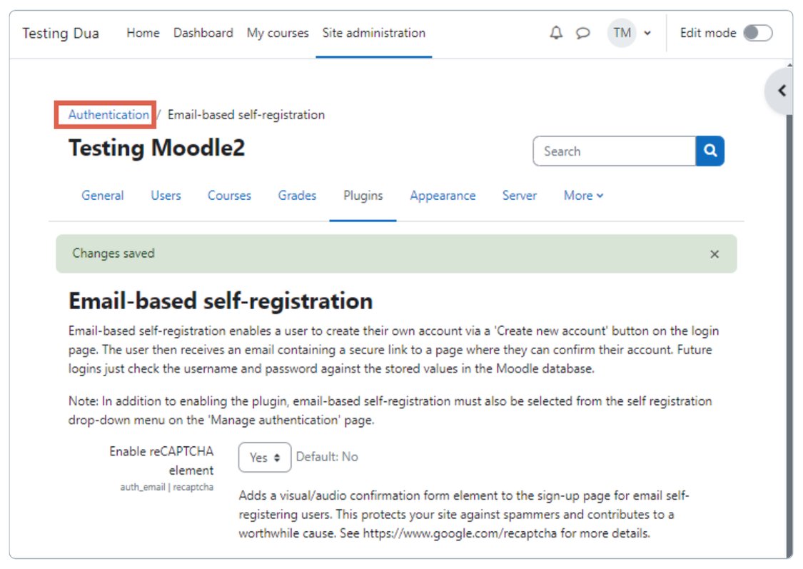 Membuat Fitur Sign Up di Moodle untuk Registrasi Peserta