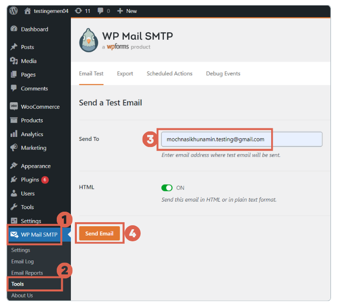 tutorial setting smtp mail di wordpress