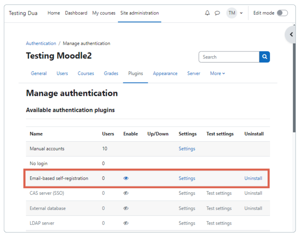 Membuat Fitur Sign Up di Moodle untuk Registrasi Peserta