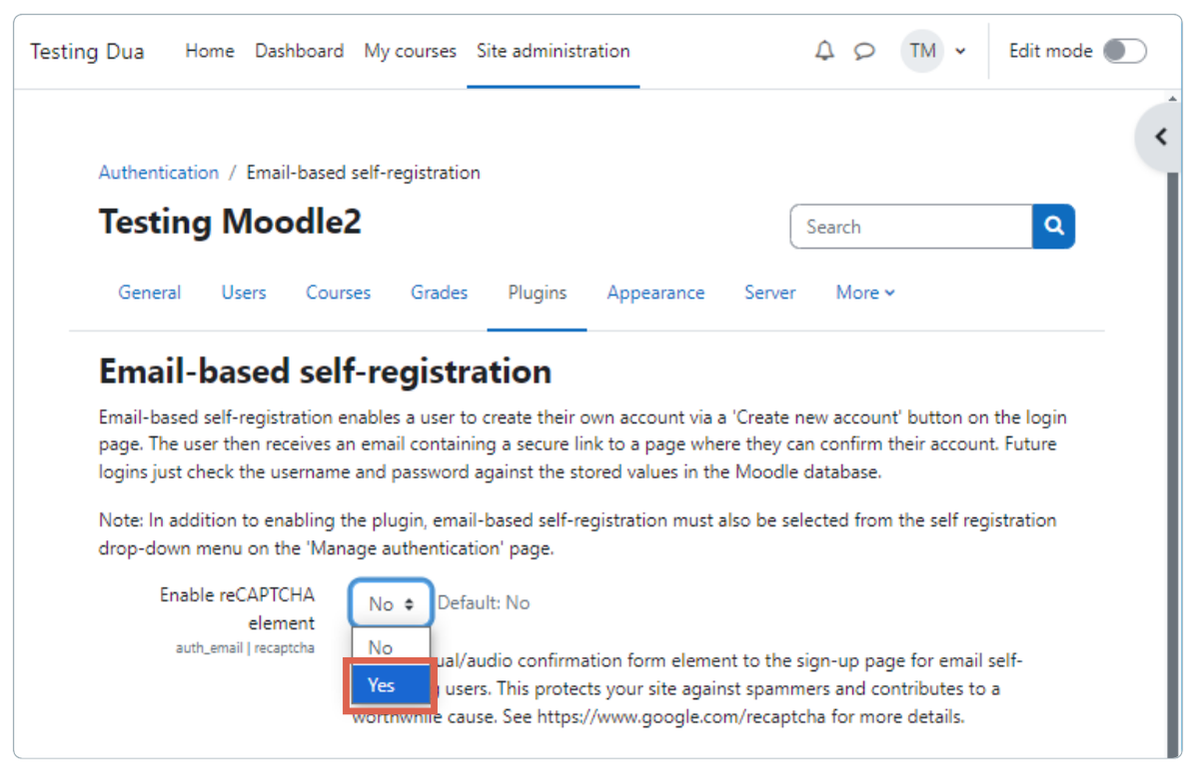 Membuat Fitur Sign Up di Moodle untuk Registrasi Peserta