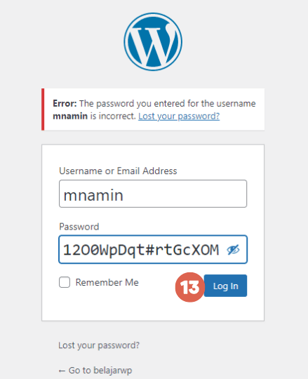 How to Install WordPress in XAMPP Localhost Right - Username and Password Log in