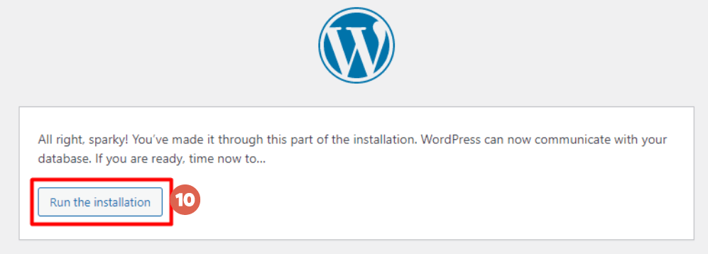 Cara Install WordPress pada XAMPP Localhost - wordpress run installation