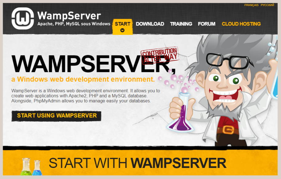 WampServer install screen