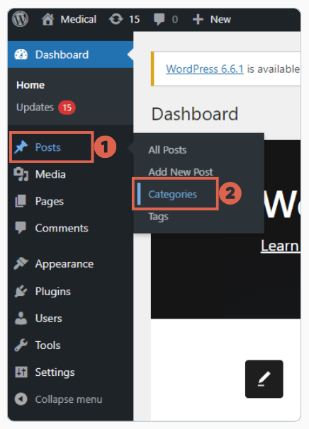 how to delete category in wordpress