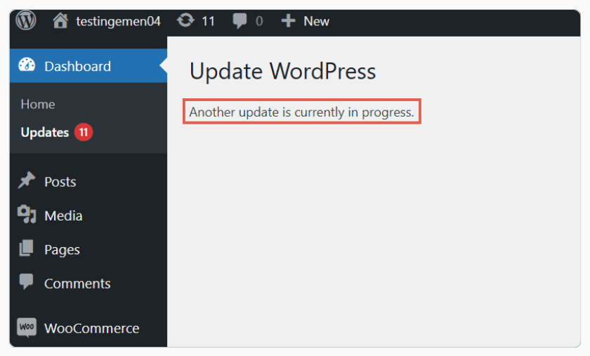 Mengatasi Another update is currently in progress di WordPress