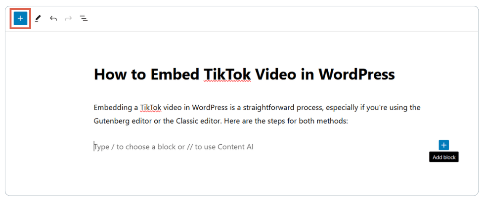 Cara Embed Video TikTok di WordPress