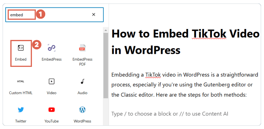 Cara Embed Video TikTok di WordPress