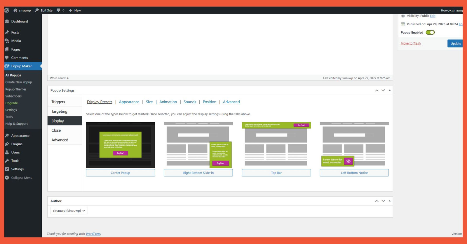 Pop up WordPress adalah