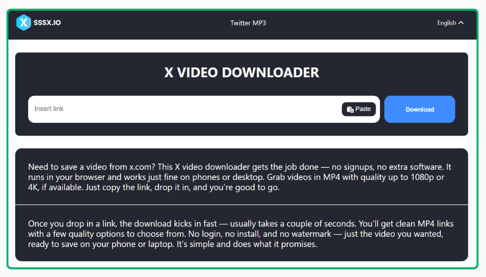 cara download video dari x menggunakan sssx.io